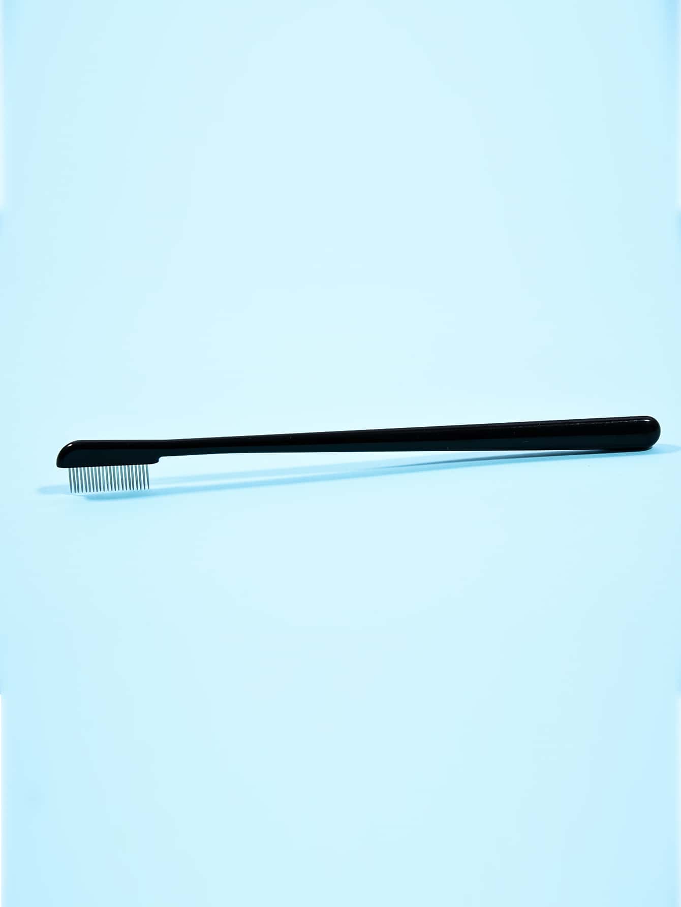 1pc Dual-ended Steel Needle Eyelash Comb, With Eyebrow Comb