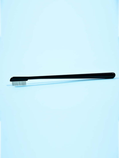 1pc Dual-ended Steel Needle Eyelash Comb, With Eyebrow Comb