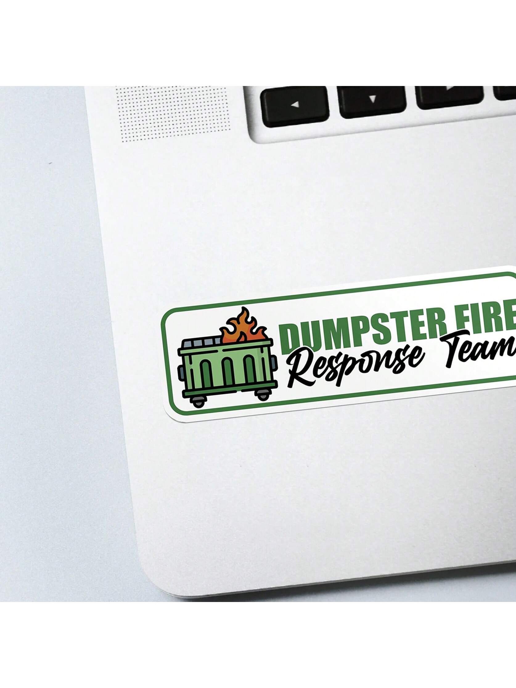 1PC Dumpster Fire Response Team Funny Sticker| Fun And Quirky Vinyl Decal For Planners, Journals, And Laptops| Cute And Mindful Design For Meditation, Wellness Enthusiasts, And Book Lovers| Fashion
