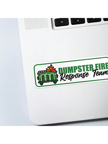 1PC Dumpster Fire Response Team Funny Sticker| Fun And Quirky Vinyl Decal For Planners, Journals, And Laptops| Cute And Mindful Design For Meditation, Wellness Enthusiasts, And Book Lovers| Fashion