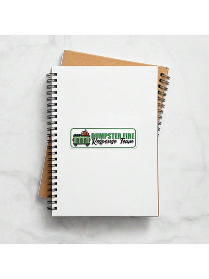 1PC Dumpster Fire Response Team Funny Sticker| Fun And Quirky Vinyl Decal For Planners, Journals, And Laptops| Cute And Mindful Design For Meditation, Wellness Enthusiasts, And Book Lovers| Fashion