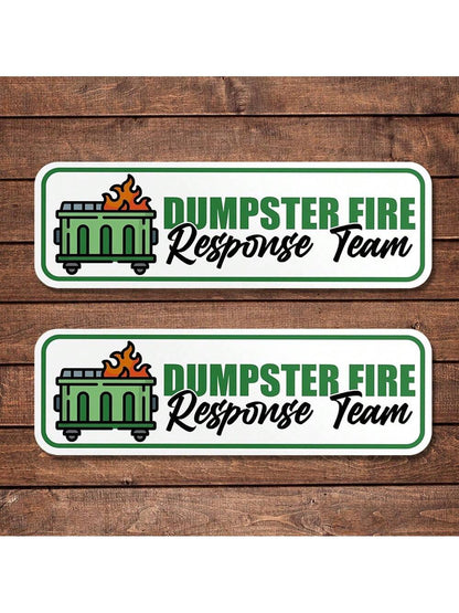 1PC Dumpster Fire Response Team Funny Sticker| Fun And Quirky Vinyl Decal For Planners, Journals, And Laptops| Cute And Mindful Design For Meditation, Wellness Enthusiasts, And Book Lovers| Fashion