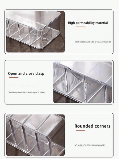 1pc Dust-Proof Cable Management Box, Hub Organizer Box, Desktop Data Cable Storage Box For Phone Charger, Power Cord Clips