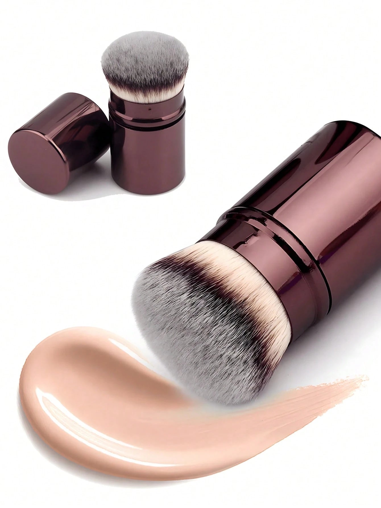 1pc Extendable Foundation Brush, Soft Bristles, Easy To Apply,Foundation Brush,Concealer Brush,Blush Brush,Contour Brush,Blush Brush,Bronzer Brush,Powder Brush,Foundation Brush,Blush Brush,Giveaways