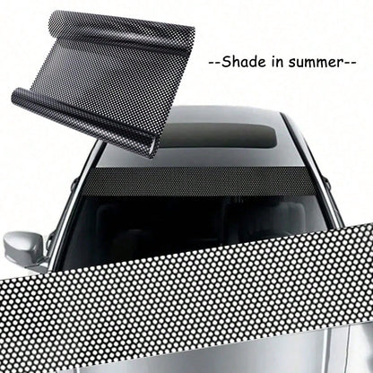 1pc Extra Long Car Front Windshield Sun Shade Honeycomb Sticker