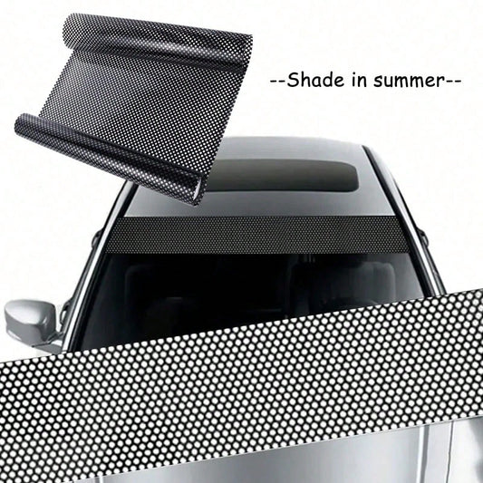 1pc Extra Long Car Front Windshield Sun Shade Honeycomb Sticker