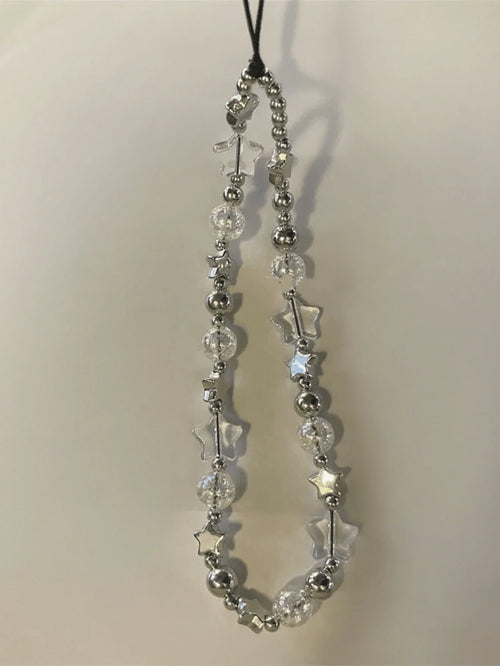 1pc Fashion Beaded Phone Lanyard Star Beaded Accessory Suitable For Phone Camera Earphone Personalized Accessory Decoration Gift Phone Ornament Phone Accessory (Due To Shooting Angle And Magnification