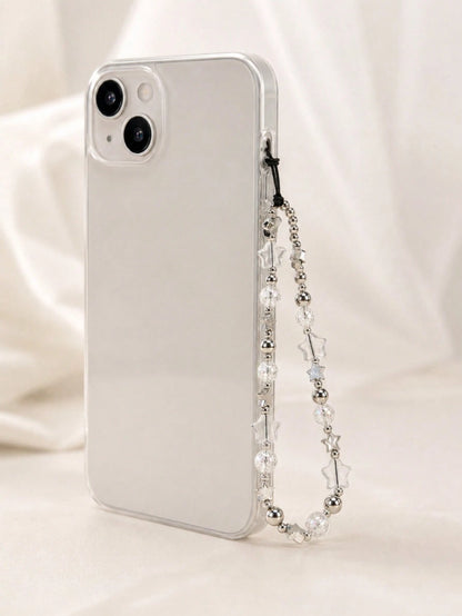 1pc Fashion Beaded Phone Lanyard Star Beaded Accessory Suitable For Phone Camera Earphone Personalized Accessory Decoration Gift Phone Ornament Phone Accessory (Due To Shooting Angle And Magnification