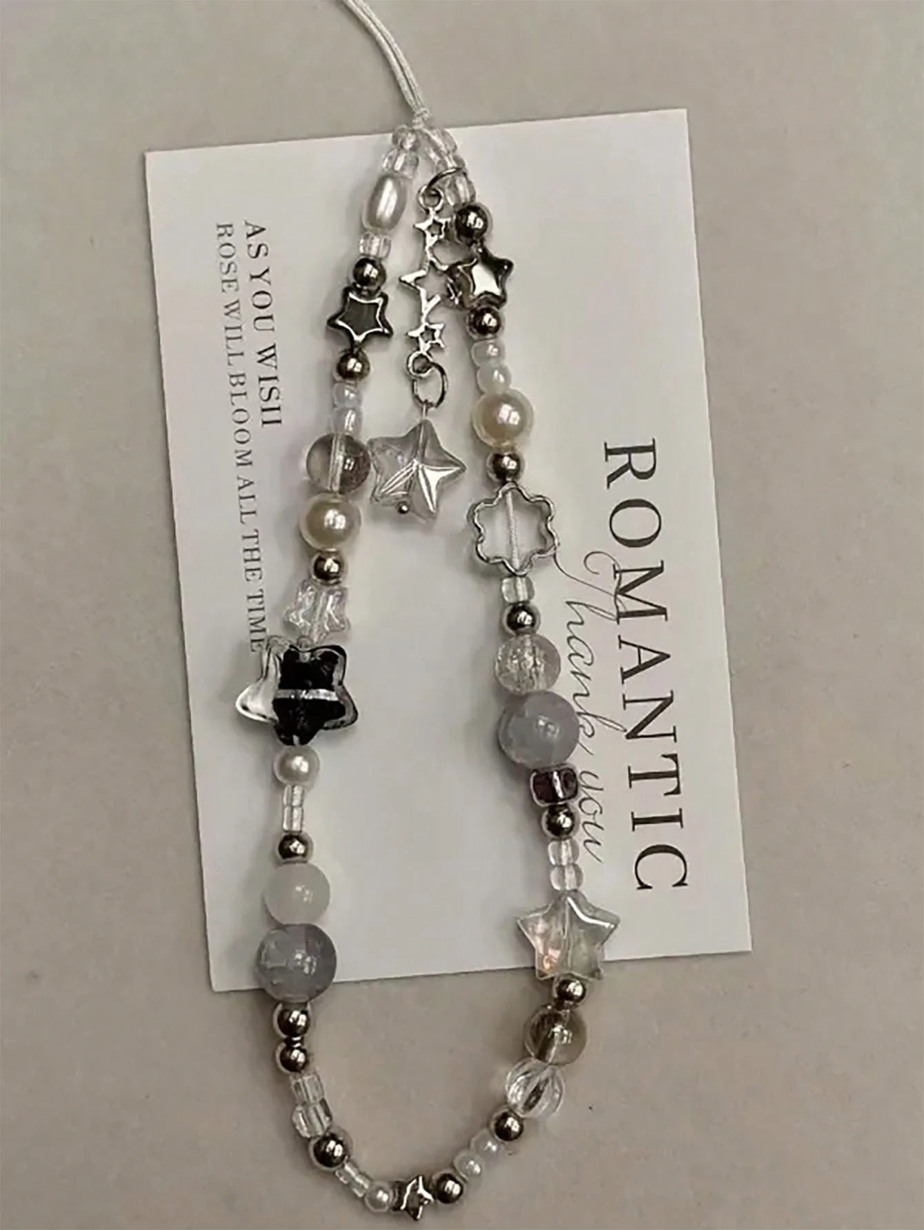 1pc Fashion Beaded Phone Lanyard Star Beaded Accessory Suitable For Phone Camera Earphone Personalized Accessory Decoration Gift Phone Ornament Phone Accessory (Due To Shooting Angle And Magnification