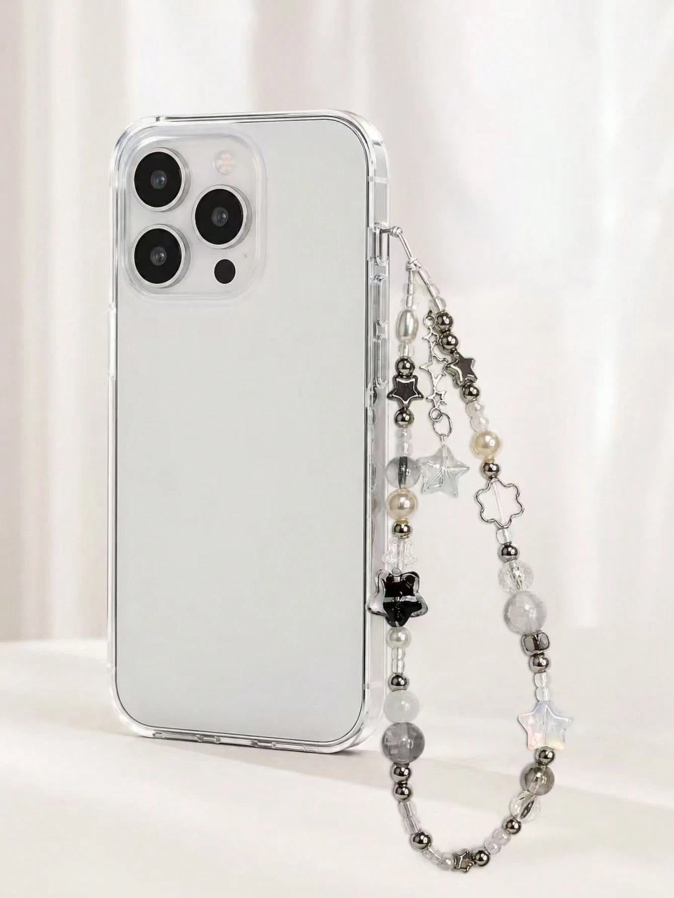 1pc Fashion Beaded Phone Lanyard Star Beaded Accessory Suitable For Phone Camera Earphone Personalized Accessory Decoration Gift Phone Ornament Phone Accessory (Due To Shooting Angle And Magnification