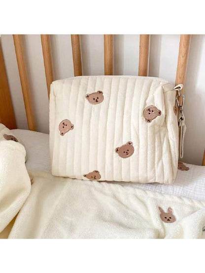 1pc Fashionable Portable Diaper Storage Bag For Mother & Baby, Can Be Hung On Stroller When