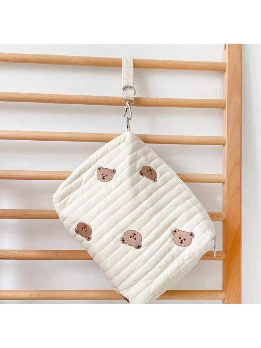 1pc Fashionable Portable Diaper Storage Bag For Mother & Baby, Can Be Hung On Stroller When
