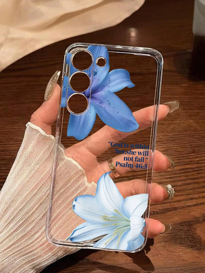 1pc Floral Slogan Soft Phone Case, Compatible With Huawei Honor, Compatible With Redmi, Compatible With Galaxy A04e/12/A13/A14/A34/A50/A52/A53/A54/S21/S22/S23/S24/S25/S25Ultra, 6A/7A/8A, 12T/13T,Inter