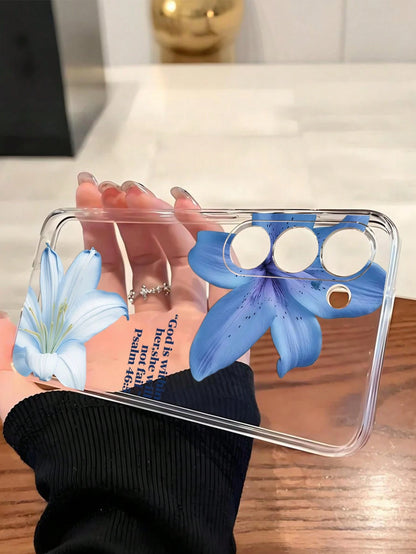 1pc Floral Slogan Soft Phone Case, Compatible With Huawei Honor, Compatible With Redmi, Compatible With Galaxy A04e/12/A13/A14/A34/A50/A52/A53/A54/S21/S22/S23/S24/S25/S25Ultra, 6A/7A/8A, 12T/13T,Inter