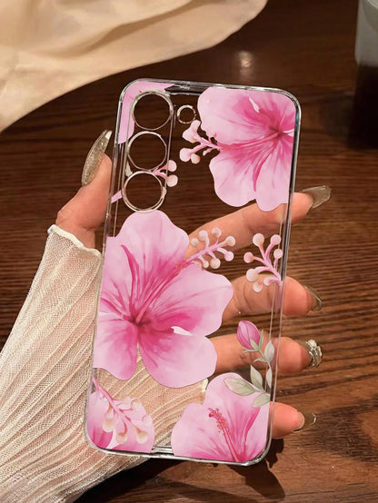 1pc Floral Slogan Soft Phone Case, Compatible With Huawei Honor, Compatible With Redmi, Compatible With Galaxy A04e/12/A13/A14/A34/A50/A52/A53/A54/S21/S22/S23/S24/S25/S25Ultra, 6A/7A/8A, 12T/13T,Inter