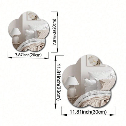 1pc Flower-Shaped Acrylic Mirror Wall Sticker, Ideal For Home Decor, Nursery And Children's Room Decoration, Self-Adhesive, Easy To Install