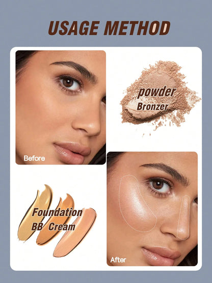 1pc Foundation Brush Broom Powder & Shadow Brush Liquid/Cream & Blush Mix Angled Professional Makeup Brush Makeup Tools, Foundation Brush, Concealer Brush, Blush Brush, Contour Brush, Blush Brush, Bro
