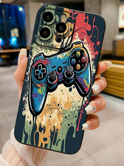 1pc Gamepad Camera Anti-Drop Phone Case Compatible With Apple,/Compatible With Galaxy, Compatible With Infinix, Compatible With Redmi, Compatible With OPPO, Compatible With VIVO, Compatible With Real