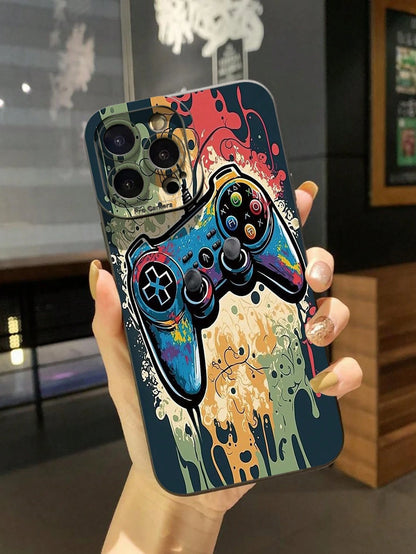 1pc Gamepad Camera Anti-Drop Phone Case Compatible With Apple,/Compatible With Galaxy, Compatible With Infinix, Compatible With Redmi, Compatible With OPPO, Compatible With VIVO, Compatible With Real