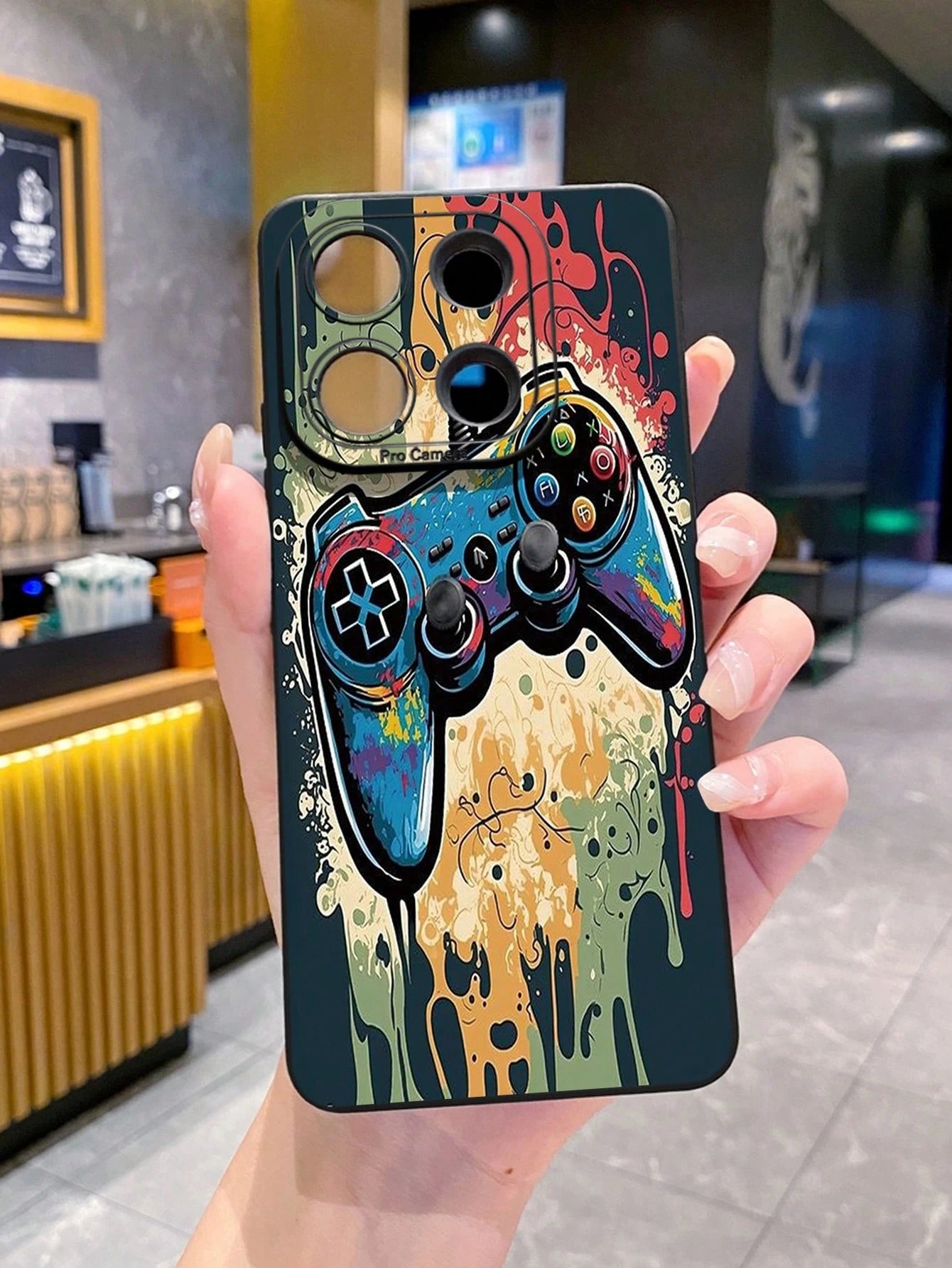 1pc Gamepad Camera Anti-Drop Phone Case Compatible With Apple,/Compatible With Galaxy, Compatible With Infinix, Compatible With Redmi, Compatible With OPPO, Compatible With VIVO, Compatible With Real