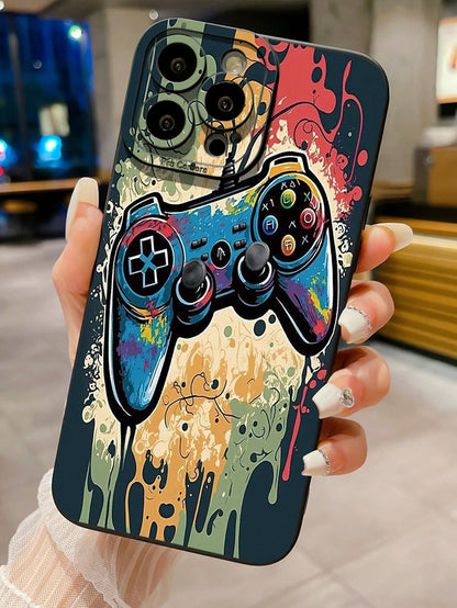1pc Gamepad Camera Anti-Drop Phone Case Compatible With Apple,/Compatible With Galaxy, Compatible With Infinix, Compatible With Redmi, Compatible With OPPO, Compatible With VIVO, Compatible With Real