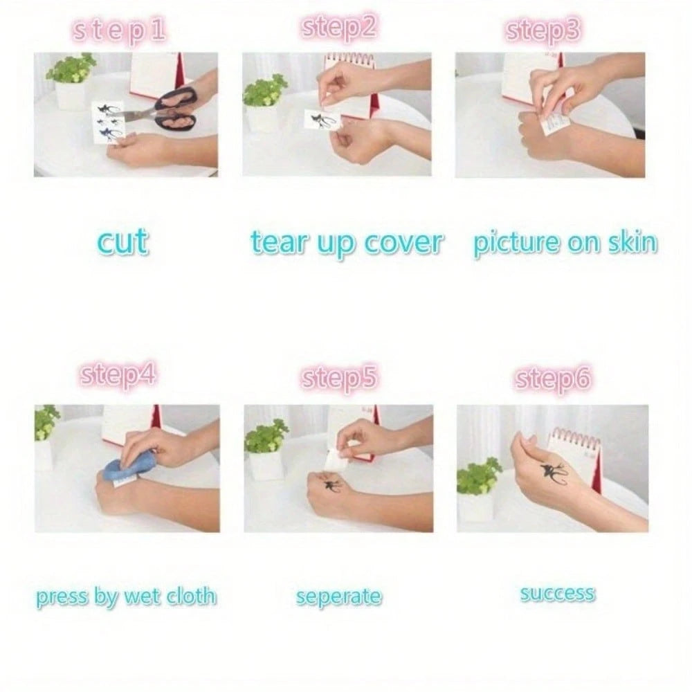 1pc Halloween Fake Scar Tattoo Sticker, Waterproof Long-Lasting Arm Body Art Temporary Tattoo For Halloween Party
