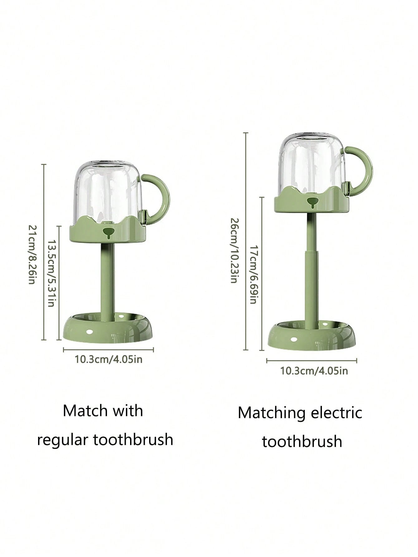 1pc Handle Dust-Proof Mouthwash Cup Integrated Storage Rack, Plastic Children Toothbrush Holder, Bathroom Countertop Baby Wash Basin Organizer