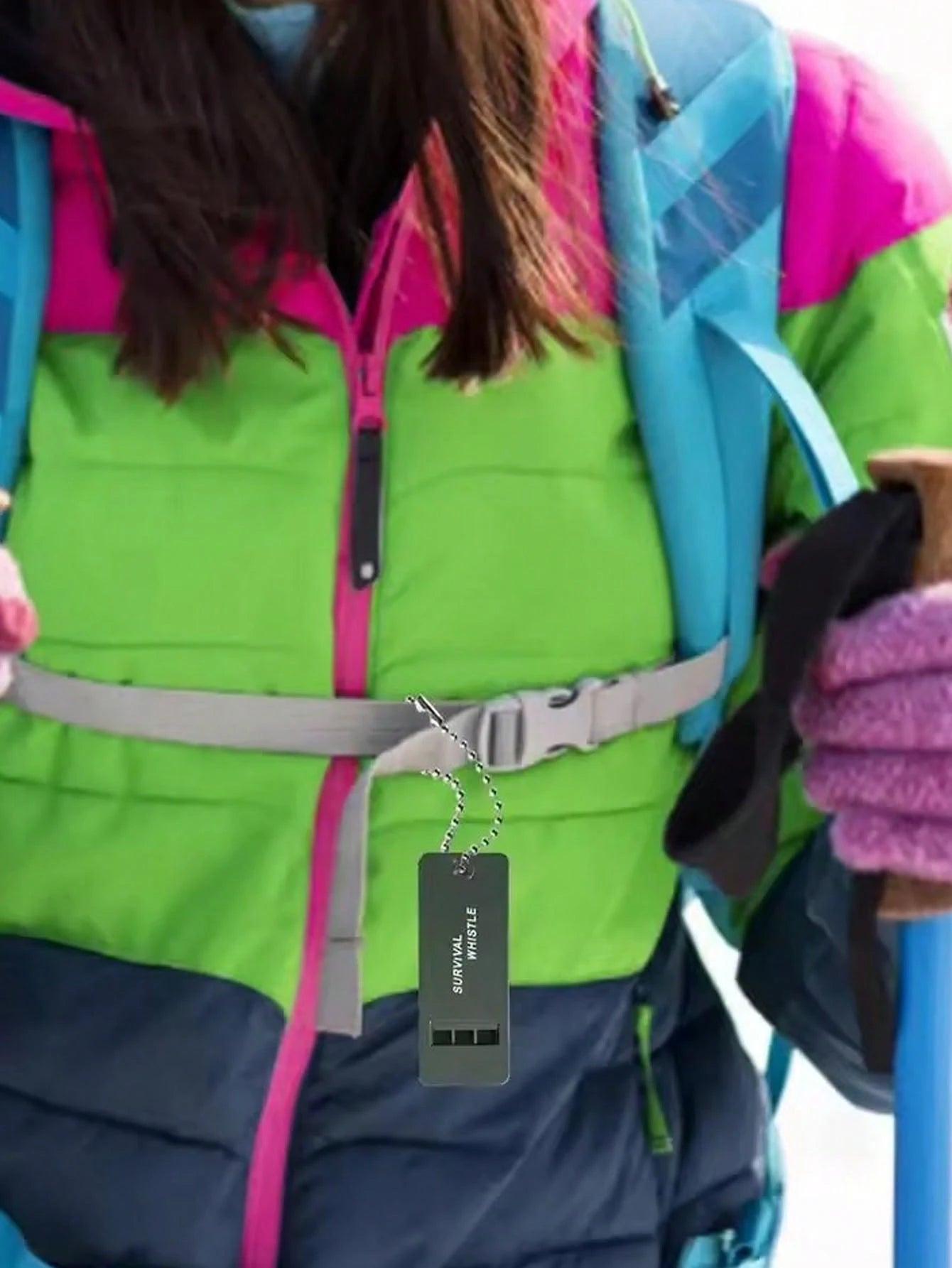 1pc High Decibel Survival Whistle, Outdoor Emergency Survival Whistle,Suitable For Outdoor Emergency, Hiking, Camping And Sports Safety, Durable And Portable Design, High-Pitch Survival Signal Whistle