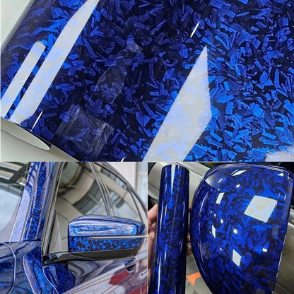 1pc Hot-Selling Premium Forged Carbon Fiber Vinyl Car Wrap Film, Ultra Glossy Forged Marble Pattern Vinyl Sticker Film With Air Release Bubble-Free, Self-Adhesive DIY Styling Car Decal Modification Wr