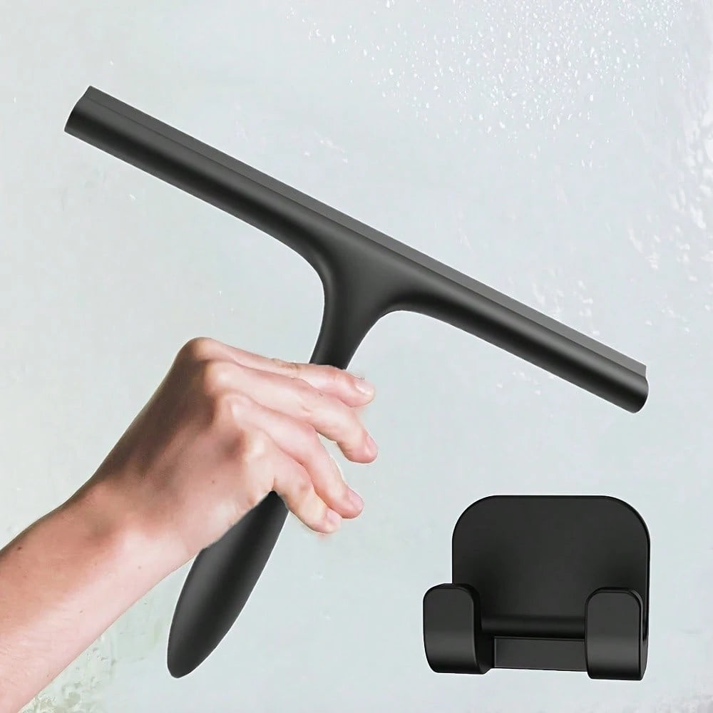 1pc Household Silicone Squeegee, All-Purpose Streak-Free Shower Squeegee For Glass Doors, Bathroom Windows, Bathroom Mirrors, Kitchen Mirror, Tiles, Shower Door And Car Windows, Handheld Glass Wiper