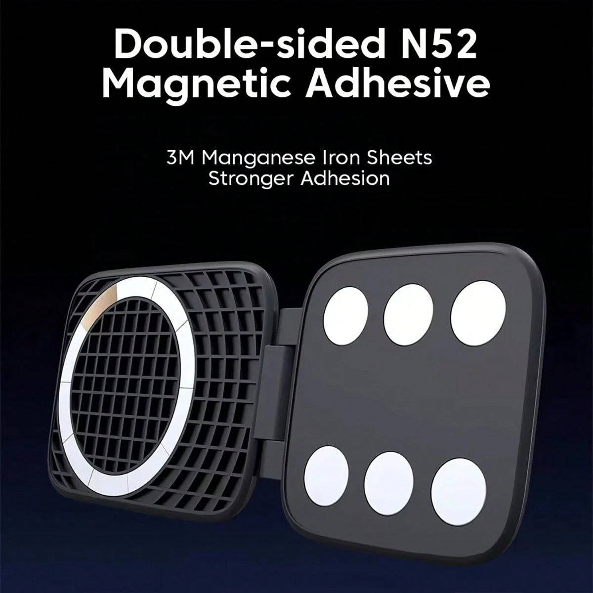 1pc Magnetic Double-Sided Car Phone Holder, Ultra-Thin Adjustable Phone Mount, Multi-Function Car Phone Navigation Bracket, Unisex Car Accessory, Dashboard Mount Compatible With IPhone And Android Pho