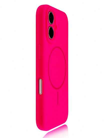 1pc Matte Liquid Silicone Minimalist Magnetic Phone Case Compatible With IPhone 17 AIR 16 15 14 13 12 Pro Max Plus, Wireless Charging Soft Silicone Back Cover