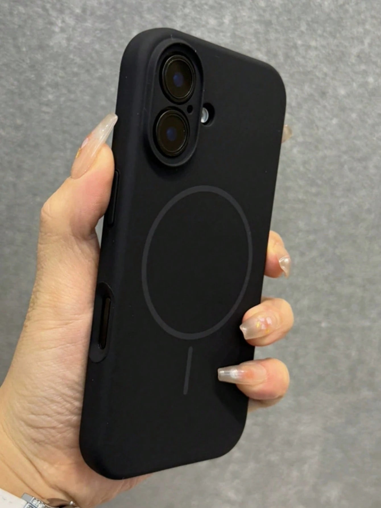 1pc Matte Liquid Silicone Minimalist Magnetic Phone Case Compatible With IPhone 17 AIR 16 15 14 13 12 Pro Max Plus, Wireless Charging Soft Silicone Back Cover