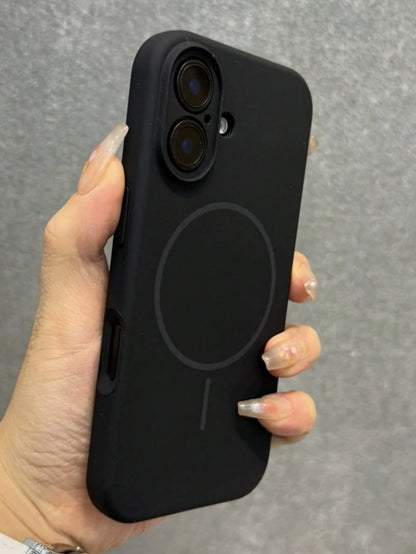 1pc Matte Liquid Silicone Minimalist Magnetic Phone Case Compatible With IPhone 17 AIR 16 15 14 13 12 Pro Max Plus, Wireless Charging Soft Silicone Back Cover