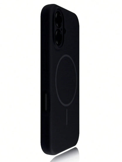 1pc Matte Liquid Silicone Minimalist Magnetic Phone Case Compatible With IPhone 17 AIR 16 15 14 13 12 Pro Max Plus, Wireless Charging Soft Silicone Back Cover