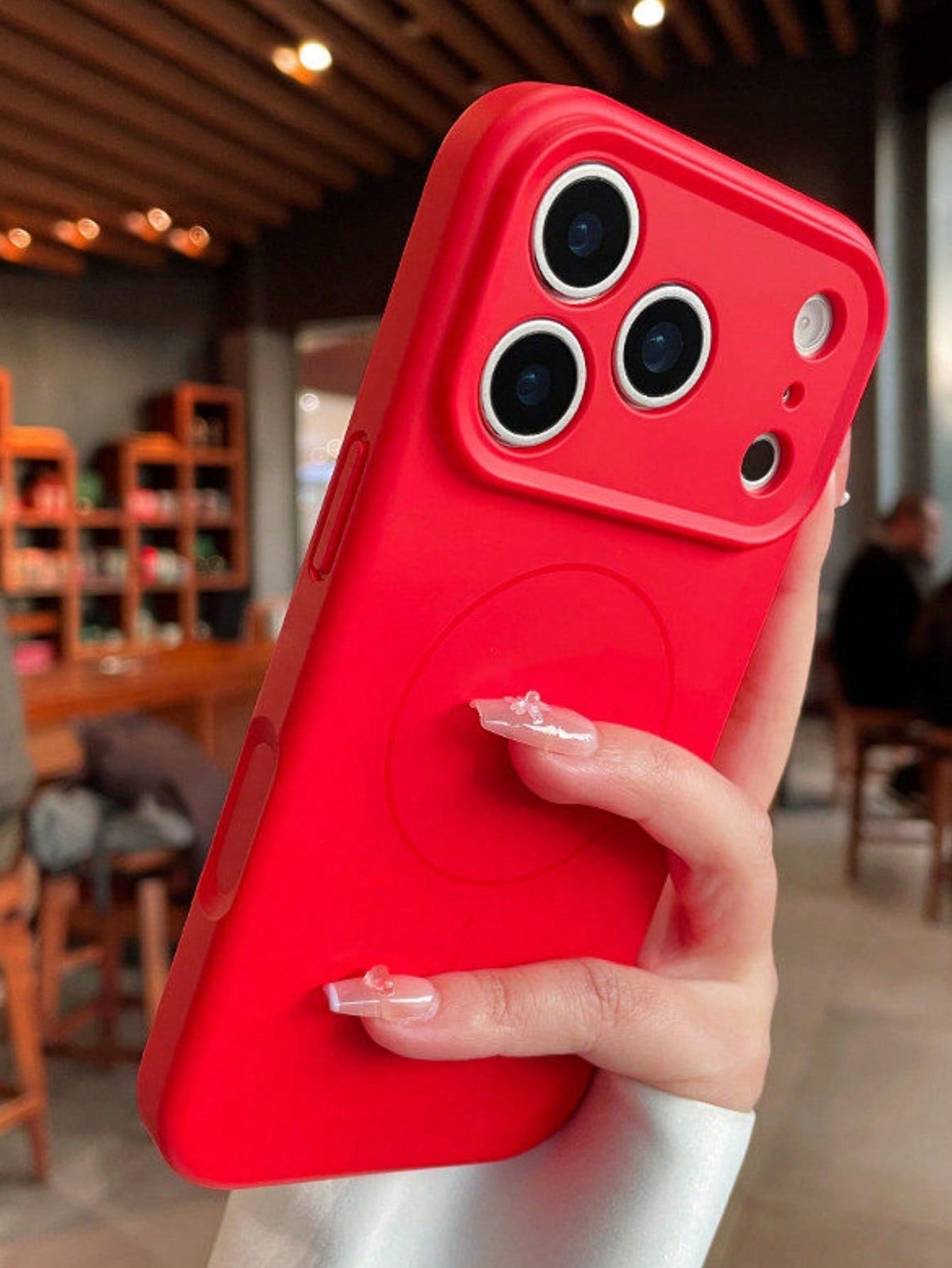 1pc Matte Liquid Silicone Minimalist Magnetic Phone Case Compatible With IPhone 17 AIR 16 15 14 13 12 Pro Max Plus, Wireless Charging Soft Silicone Back Cover
