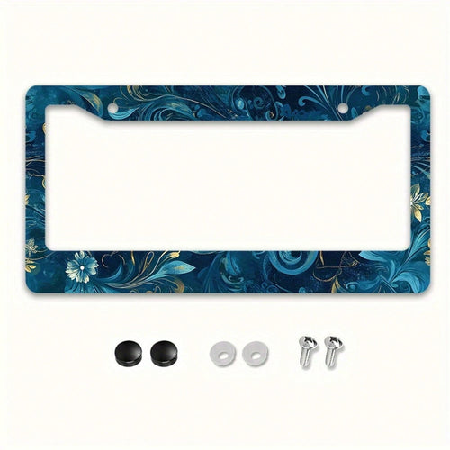 1PC Metal Frame License Plate, Dragonfly Design, Compatible With US And Many International Standards- Comes With Mounting Screws, Vehicle Decoration, Ideal Easter Gift (12X 6inch )