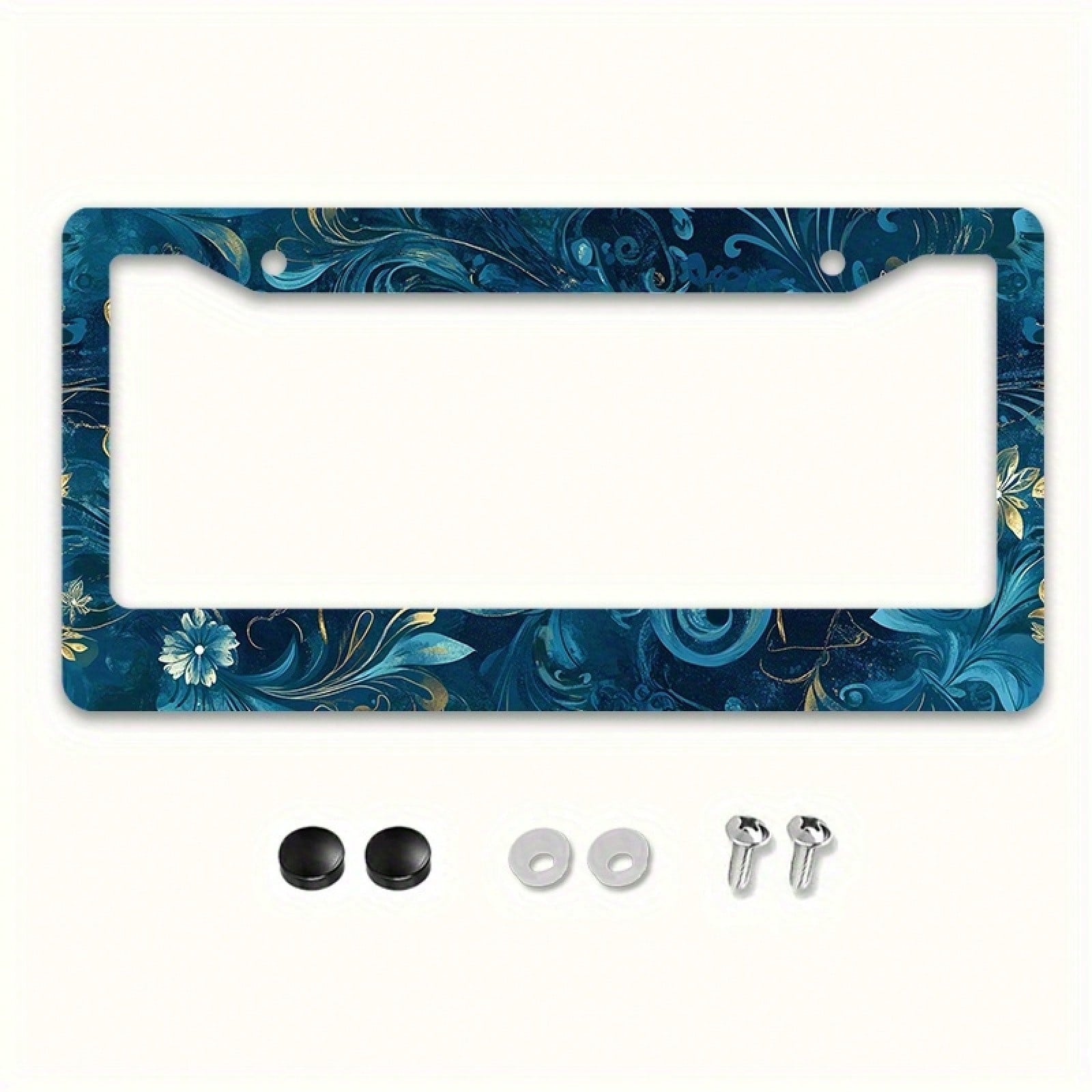 1PC Metal Frame License Plate, Dragonfly Design, Compatible With US And Many International Standards- Comes With Mounting Screws, Vehicle Decoration, Ideal Easter Gift (12X 6inch )