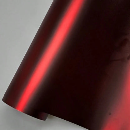 1pc Metal Romany Red Sticker Car Matte Electroplated Romany Red PET Vinyl Wrap For Car And Motorcycle, Durable Color Changing Film, Furniture Home Interior Dining Table Applicable Red Hot Random Stick