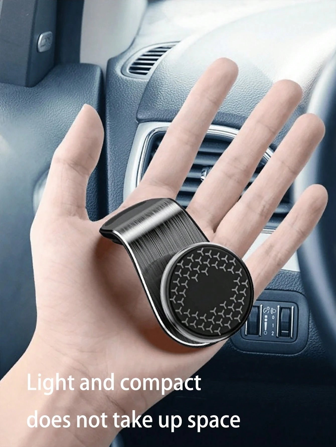 1pc Metal Round Mini Magnetic Phone Holder, Multi-Function Car Phone Navigation Mount, Dashboard Phone Holder, Compatible With IPhone And Android Phones, Birthday Gift, Car Accessories For Family And