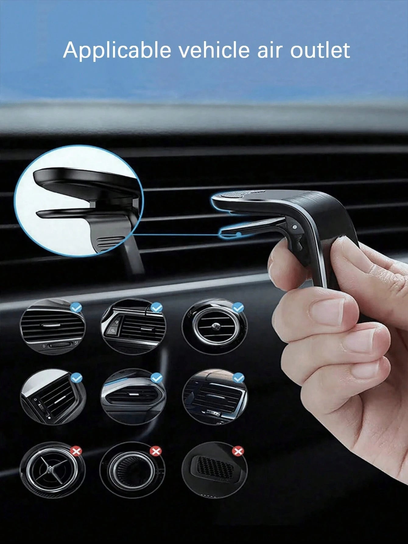 1pc Metal Round Mini Magnetic Phone Holder, Multi-Function Car Phone Navigation Mount, Dashboard Phone Holder, Compatible With IPhone And Android Phones, Birthday Gift, Car Accessories For Family And