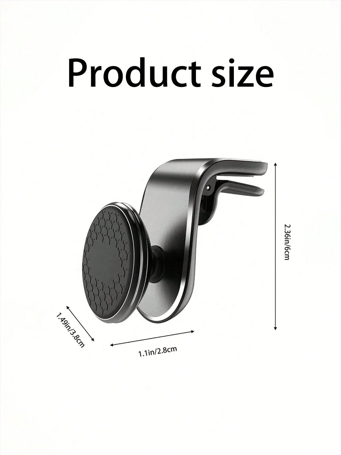 1pc Metal Round Mini Magnetic Phone Holder, Multi-Function Car Phone Navigation Mount, Dashboard Phone Holder, Compatible With IPhone And Android Phones, Birthday Gift, Car Accessories For Family And