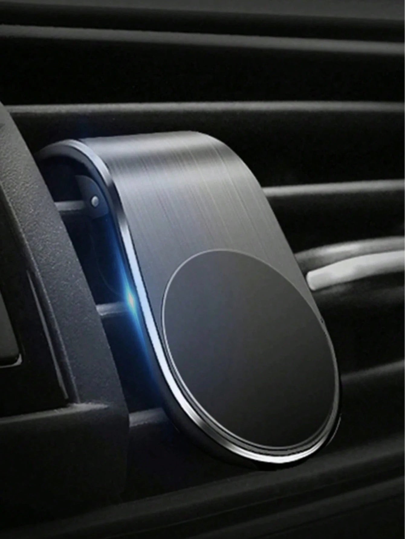 1pc Metal Round Mini Magnetic Phone Holder, Multi-Function Car Phone Navigation Mount, Dashboard Phone Holder, Compatible With IPhone And Android Phones, Birthday Gift, Car Accessories For Family And