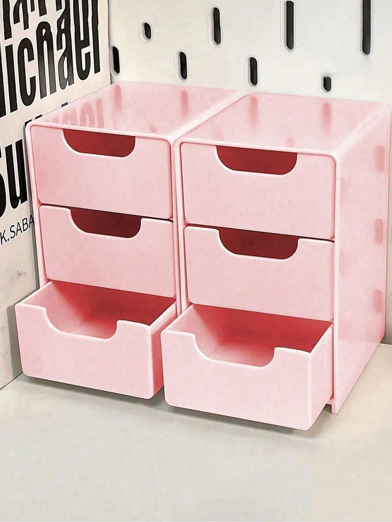 1pc Mini 3-Tier Drawer Storage Box, Suitable For Storing Jewelry, Hair Accessories, Earrings And Other Small Items, For Furniture, Office, Study, Bedroom, Bathroom. 3-Tier Desktop Storage Box, Office