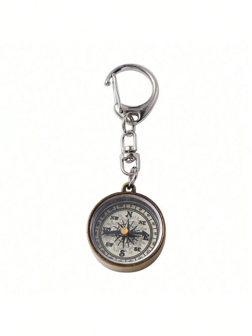 1pc Mini Compass Vintage Survival Zinc Alloy Pocket Compass With Key Ring Camping Compass Keychain Trekking Navigation Tools Car Accessories For Women Keychain For Bag