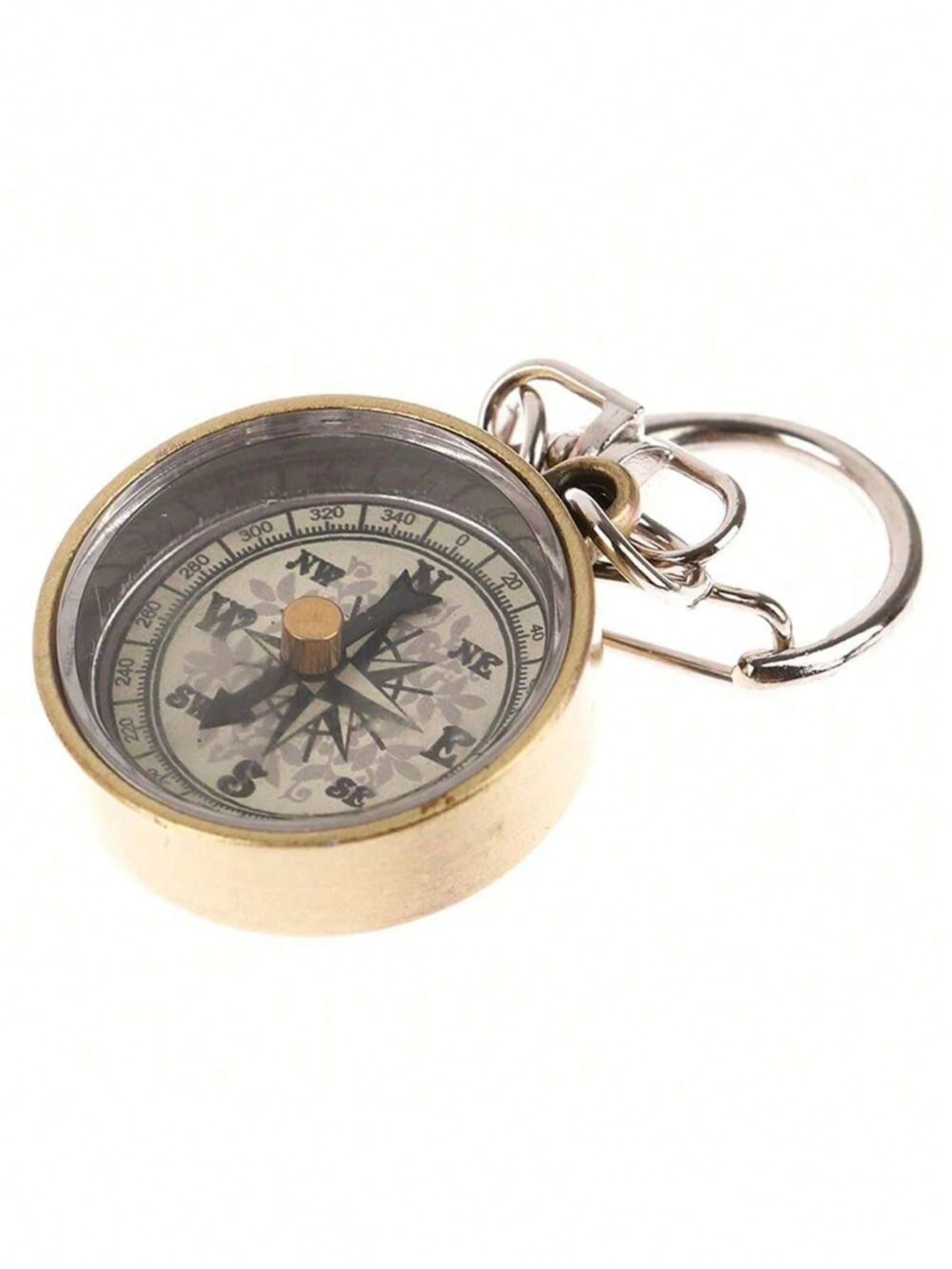 1pc Mini Compass Vintage Survival Zinc Alloy Pocket Compass With Key Ring Camping Compass Keychain Trekking Navigation Tools Car Accessories For Women Keychain For Bag