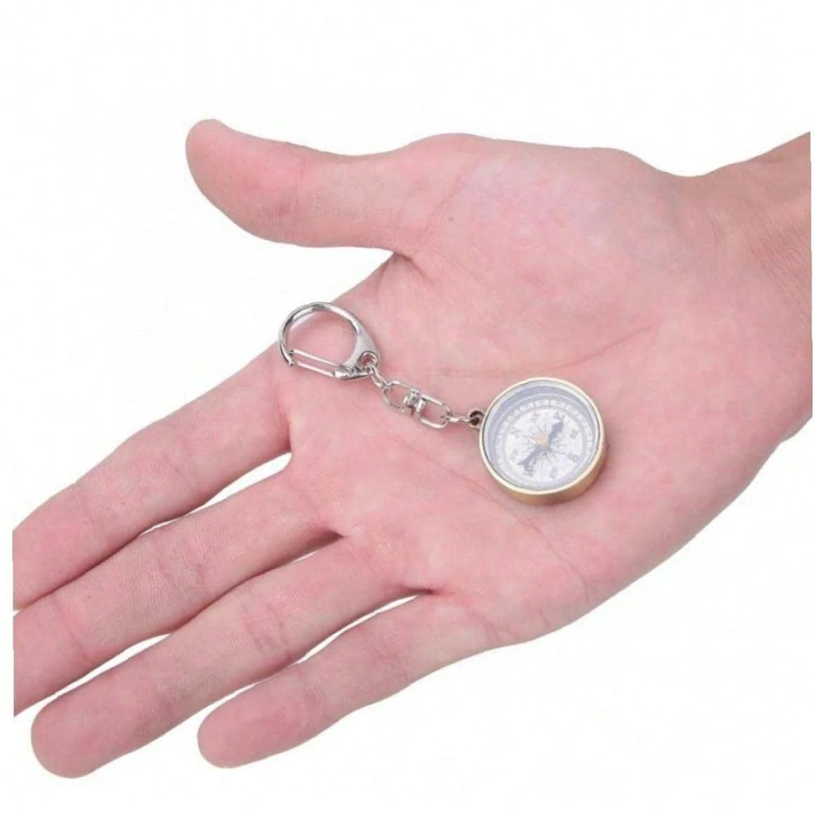 1pc Mini Compass Vintage Survival Zinc Alloy Pocket Compass With Key Ring Camping Compass Keychain Trekking Navigation Tools Car Accessories For Women Keychain For Bag