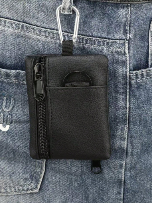 1pc Minimalist Camping Hiking Fishing Coin Purse Zippered Card Case Key Holder For Men Wallet Mini Wallet Purse Wallet Travel Wallet Coin Wallet Wallet