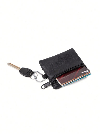 1pc Minimalist Camping Hiking Fishing Coin Purse Zippered Card Case Key Holder For Men Wallet Mini Wallet Purse Wallet Travel Wallet Coin Wallet Wallet