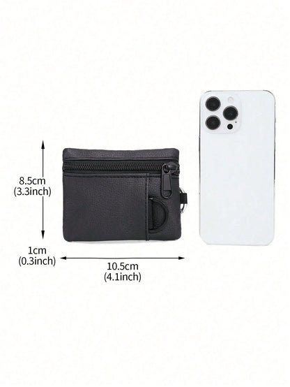 1pc Minimalist Camping Hiking Fishing Coin Purse Zippered Card Case Key Holder For Men Wallet Mini Wallet Purse Wallet Travel Wallet Coin Wallet Wallet